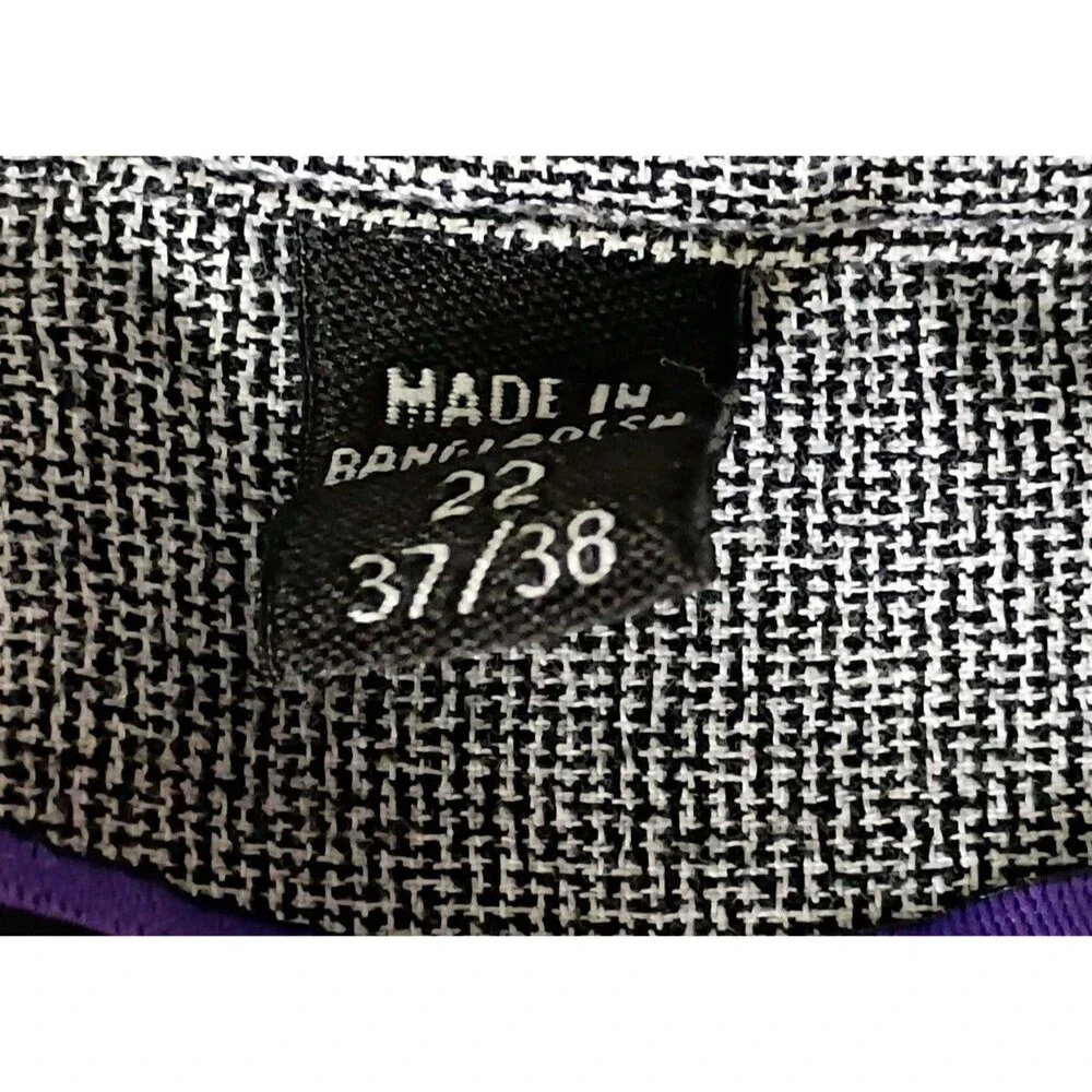 Synrgy High Performance Size 37/38 Non Iron Black White Long Sleeve Dress Shirt - Picture 9 of 14